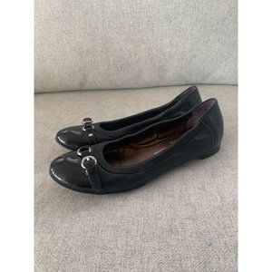 AGL Black Patent Leather Flats